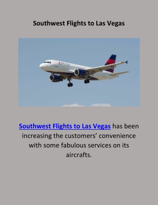 Southwest Flights to Las Vegas
