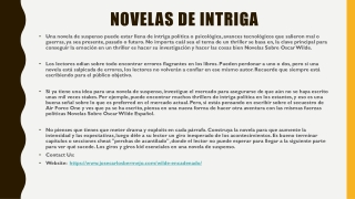 Novelas De Intriga