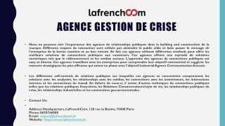 Agence Gestion De Crise