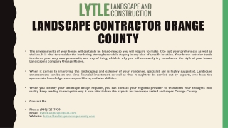 Landscape Contractor Orange County