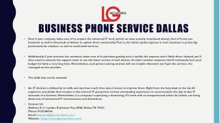 Business Phone Service Dallas