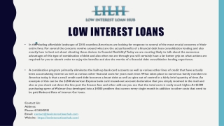 Low Interest Loans