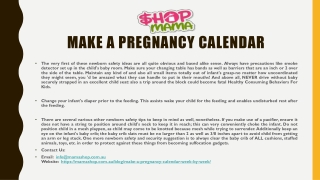 Make A Pregnancy Calendar