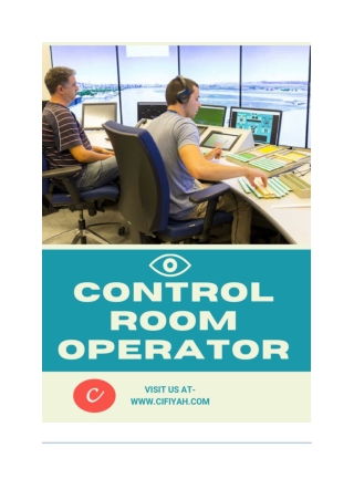 CONTROL ROOM OPERATOR JOBS IN INDIA