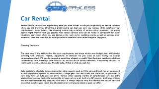 Car Rental Singapore