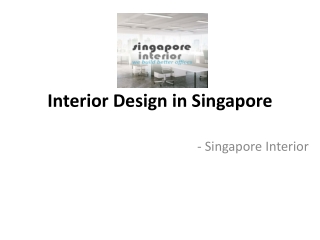 Interior Design in Singapore