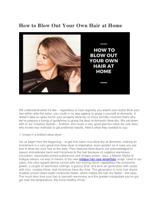 How to Blow Out Your Own Hair at Home