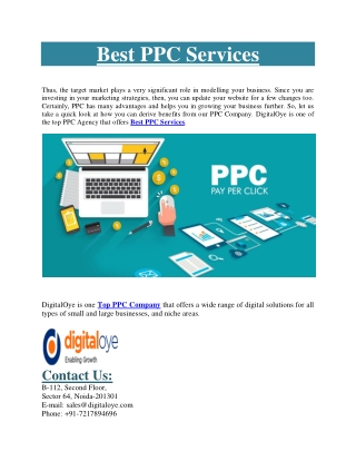 Best PPC Services