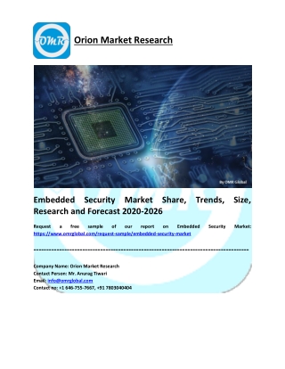 Embedded Security Market Research and Forecast 2020-2026