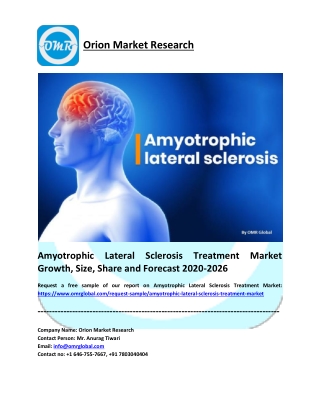 Amyotrophic Lateral Sclerosis Treatment Market Research and Forecast 2020-2026