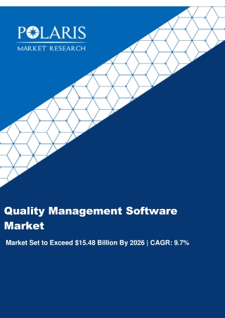 Quality Management Software Market to Reach $15.48 Billion By 2026