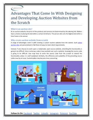 Advantages That Come In With Designing And Developing Auction Websites From The Scratch