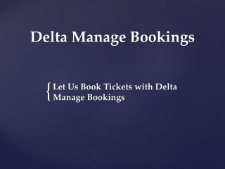 Delta Manage Booking