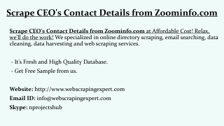 Scrape CEO's Contact Details from Zoominfo.com