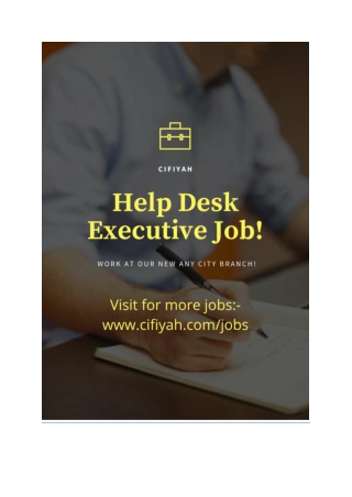 How to Get a Job as Help Desk Executive