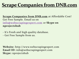 Scrape Companies from DNB.com