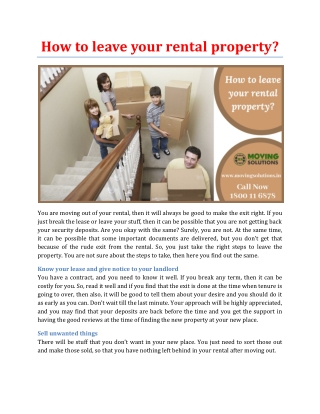 How to leave your rental property?