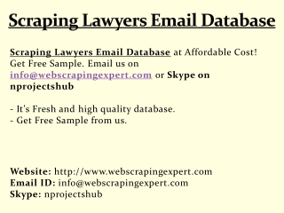 Scraping Lawyers Email Database