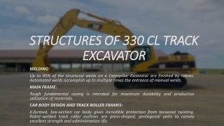 STRUCTURES AND SERVICEABILITY OF 330 CL TRACK EXCAVATOR