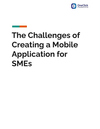 The Challenges of Creating a Mobile Application for SMEs