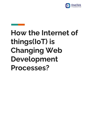 How Internet of Things (IoT) is Changing Web Development Processes?
