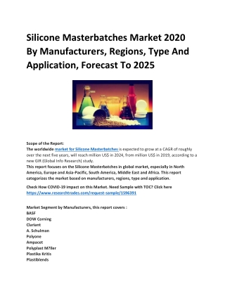 Silicone Masterbatches Market