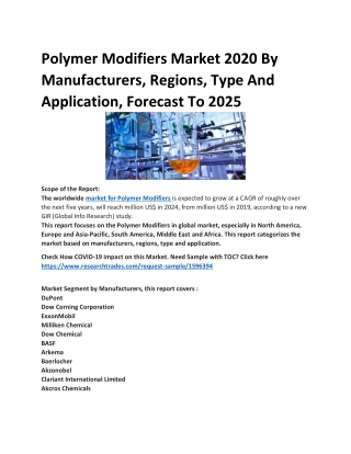 Polymer Modifiers Market