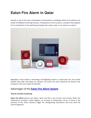 Advantages of the Eaton Fire Alarm System