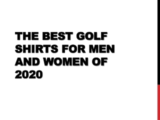 The best golf shirts for men and women