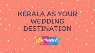 KERALA AS YOUR WEDDING DESTINATION