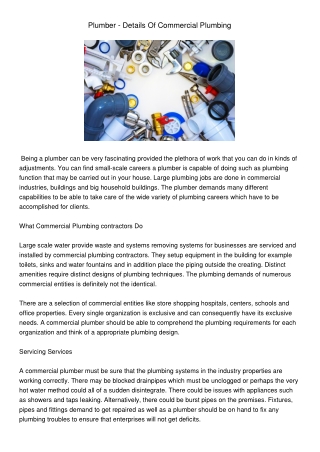 Plumber-DetailsOfCommercialPlumbing