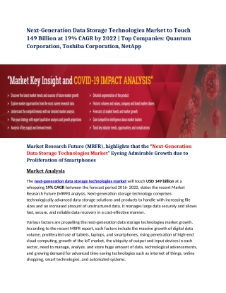 Next-Generation Data Storage Technologies Market