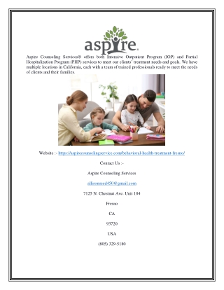 Fresno Therapy | Aspirecounselingservice.com