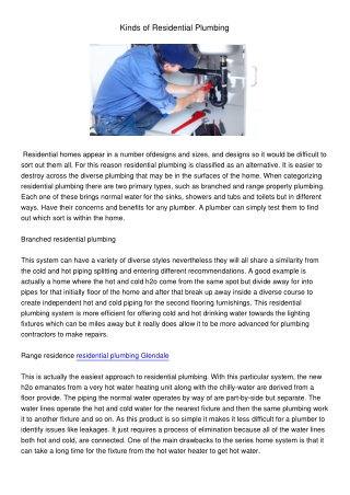 FormsofResidentialPlumbing