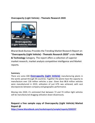 Overcapacity (Light Vehicle) - Thematic Research 2020