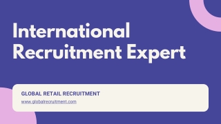 An International Recruitment Expert