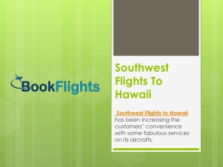 Southwest Flights To Hawaii
