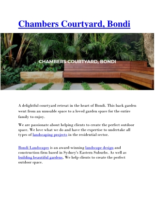 Chambers Courtyard Bondi – Bondi Landscapes