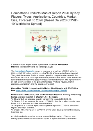 Hemostasis Products Market Report 2020 By Key Players, Types, Applications, Countries, Market Size, Forecast To 2026