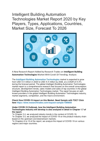 Intelligent Building Automation Technologies Market