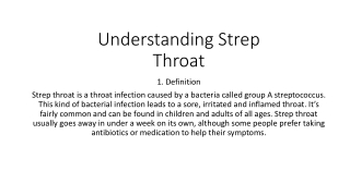 Understanding Strep Throat