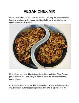 Vegan Chex Mix - Vegan Chex Mix Recipe | Kathys Vegan Kitchen