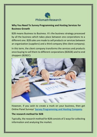 Why You Need To Survey Programming and Hosting Services for Business Growth