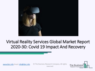 Virtual Reality Services Market Key Company Profiles And Demand Forecasts to 2020 – 2023