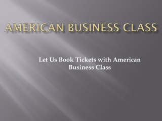 American business class
