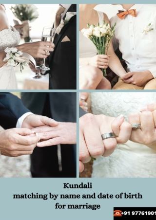 Kundali matching by name and date of birth for marriage