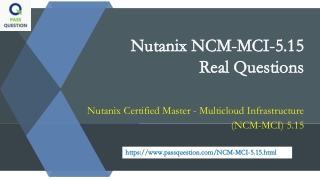 Nutanix NCM-MCI-5.15 Practice Test Questions