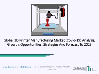 3D Printer Manufacturing Market 2020 Analytical Overview, Comprehensive Analysis And Rising Demand
