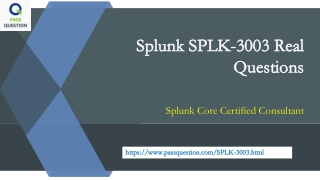 Splunk SPLK-3003 Practice Test Questions