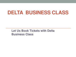 Delta Business Class